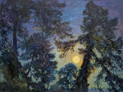 Картина «Повний місяць», олійні фарби, полотно. Художниця Гунченко Світлана. Купити картину