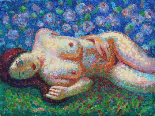 Painting «Nude», oil, canvas. Painter Chudnovsky Roman. Buy painting
