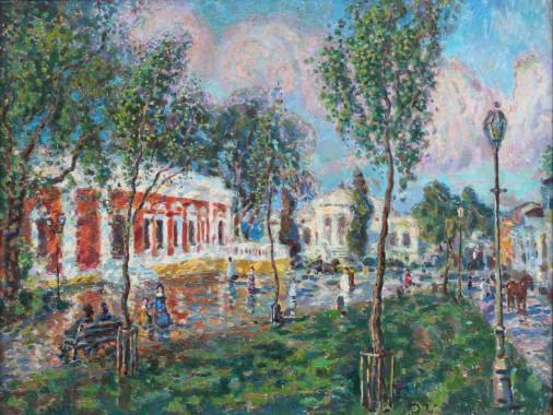 Painting «Lanzheronovskaya», oil, canvas. Painter Chudnovsky Roman. Buy painting