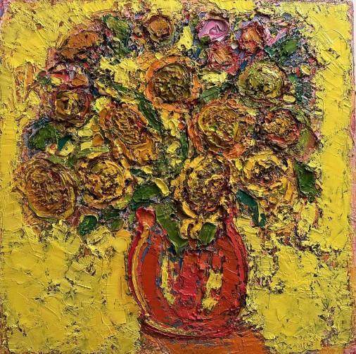 Painting «Sunflowers 1», oil, canvas. Painter Demtsiu Mykhailo. Buy painting