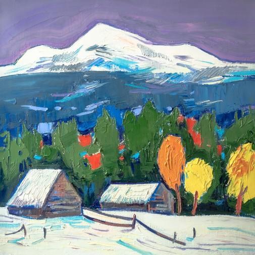 Painting «Winter. Carpathians», oil, canvas. Painter Solodovnikov Ihor. Buy painting