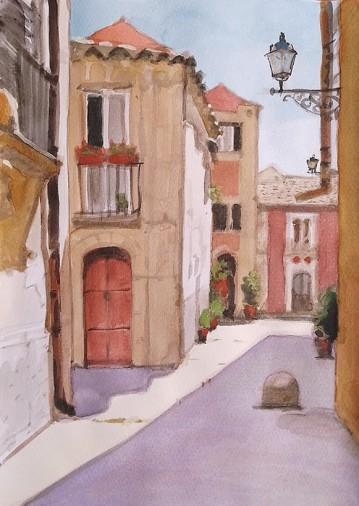 Painting «Italian street», watercolor, paper. Painter Timoshenko Vladimir. Buy painting