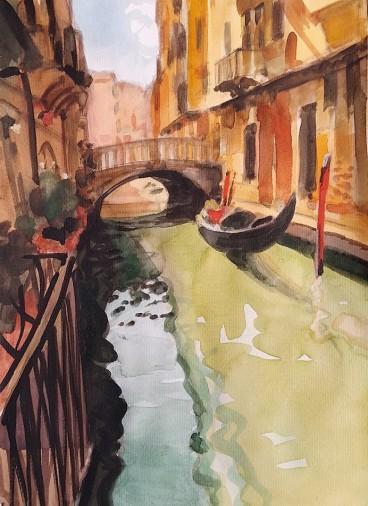 Painting «Canal in Venice», watercolor, paper. Painter Timoshenko Vladimir. Buy painting