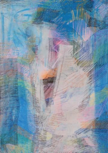 Painting «Series "Trace of an Angel", sheet 1», acrylic, marker and felt-tip pen, pastel, paper. Painter Kopeleva Olga. Buy painting
