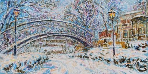 Painting «Winter Odessa», oil, canvas. Painter Chudnovsky Roman. Buy painting