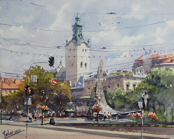 Картина “Львов, памятники архитектуры“