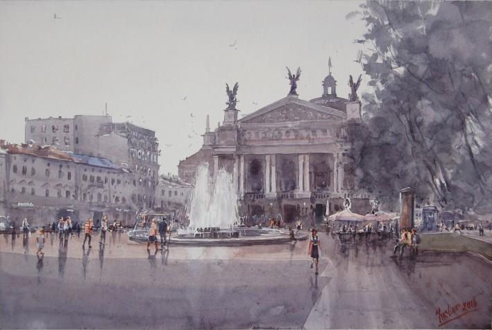 Painting “Lviv National Academic Opera and Ballet Theater“