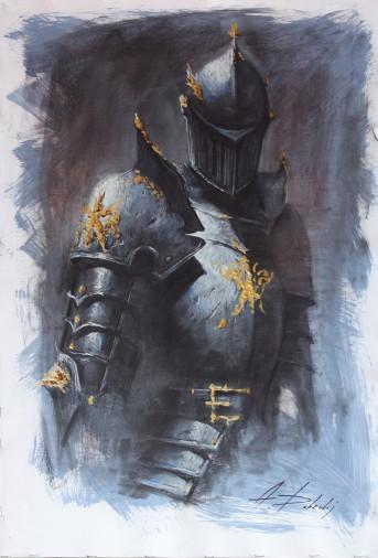 Painting «Knight 2», gouache, pastel, paper. Painter Dobrodii Oleksandr. Buy painting