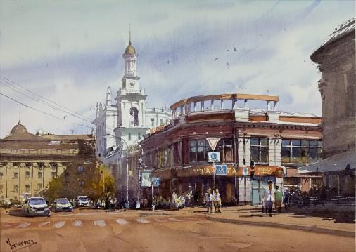 Painting «Kyiv Podil», watercolor, paper. Painter Mykytenko Viktor. Buy painting