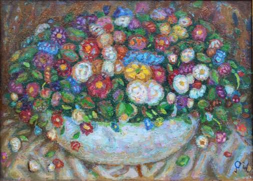 Painting «Spring flowers», oil, canvas. Painter Chudnovsky Roman. Buy painting