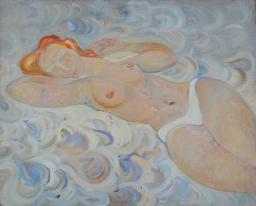 Painting «on the sand», oil, canvas. Painter Zinoveeva Polina. Buy painting