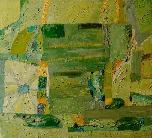 Painting «Green harmony», oil, canvas. Painter Shuliak Tetiana. Buy painting