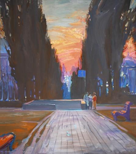 Painting «Shevchenko boulevard», oil, canvas. Painter Tytenko Panas. Buy painting