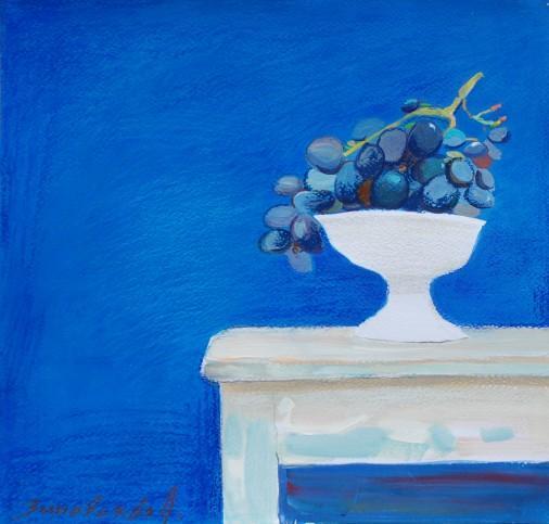 Painting «Grapes», gouache, pastel, paper. Painter Zinoveeva Polina. Buy painting