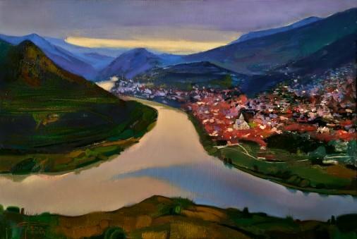 Painting «Mtskheta. Confluence of Kura and Aragvi», oil, acrylic, canvas. Painter Sachenko Olena. Buy painting