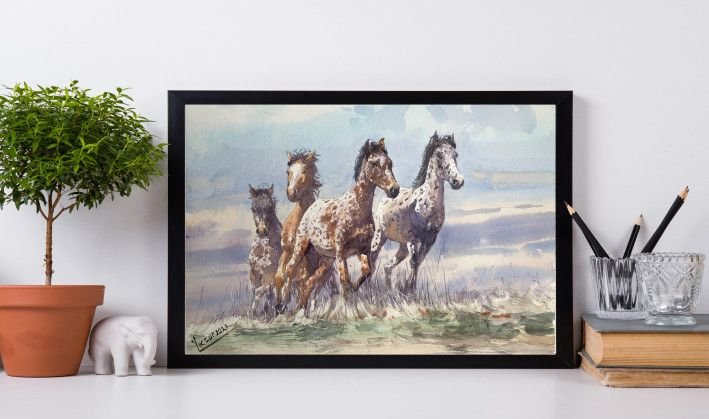 Картина “Дикие лошади”-3