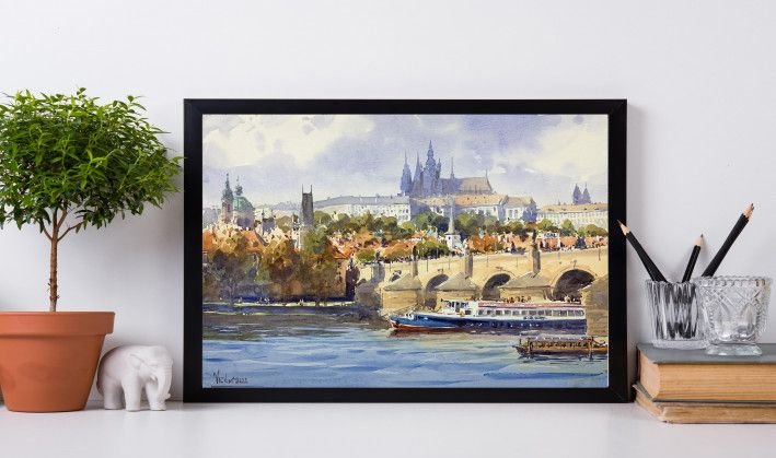 Painting “ Panorama, Prague”-3
