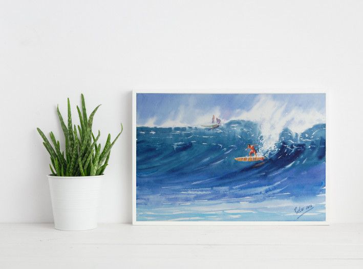 Картина “Серфингист и стихия”-2