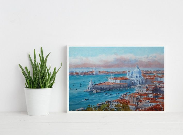 Картина “Венеция, панорама. Закат”-2
