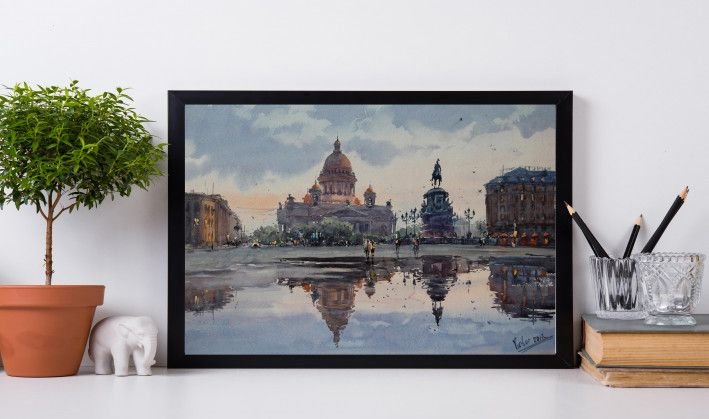 Картина “Санкт Петербург после дождя”-3