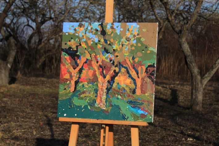 Картина “Яблоневый сад”-9