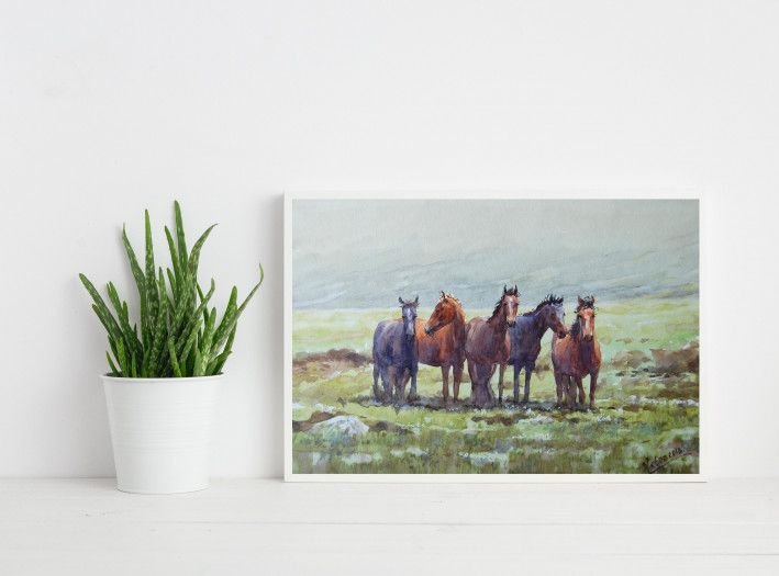 Картина “Пятерка лошадей”-2