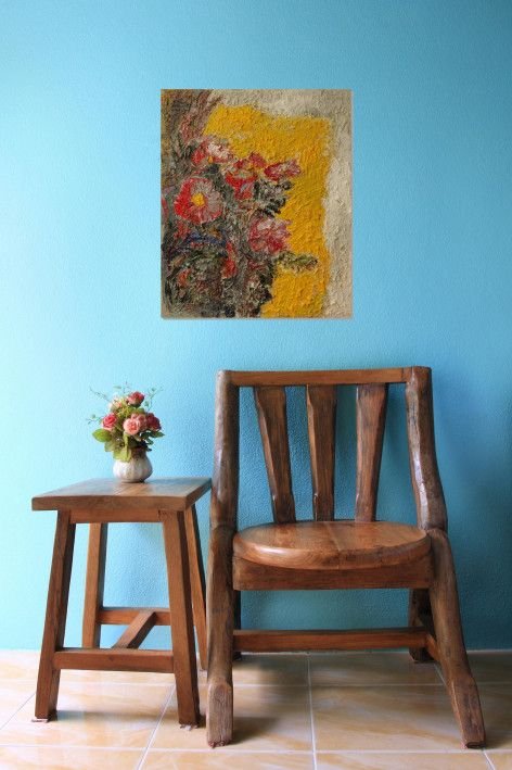 Painting “Розмова біля клумби до короновірусу, із серії пейзажів за казкою Андерсена квіти маленької Іди”-2