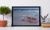Картина “Лошади на берегу океана”-3