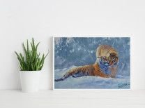 Картина “Тигры на снегу”-2