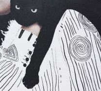 Картина “Лиза  гостях у Black Cat...”-5