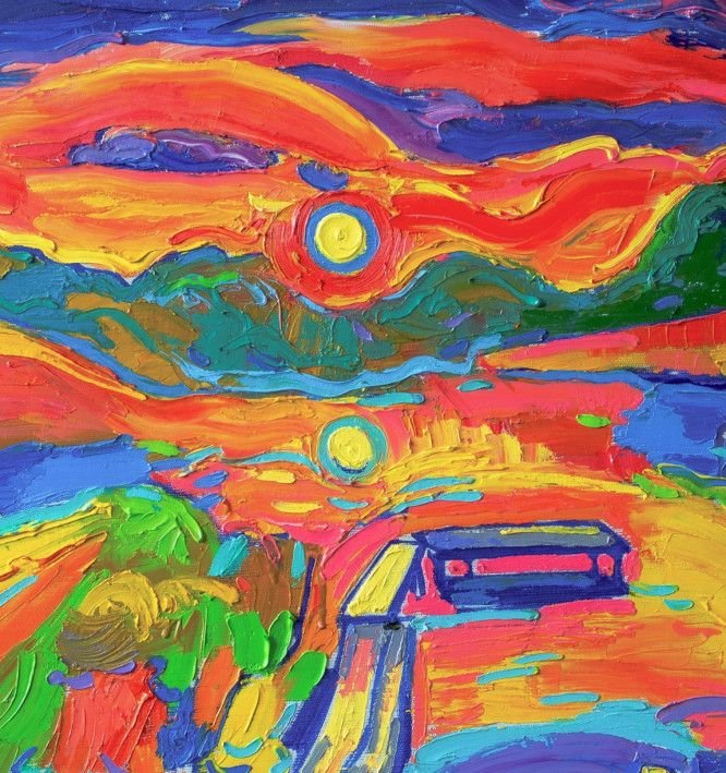 Painting “The sun is setting”-2