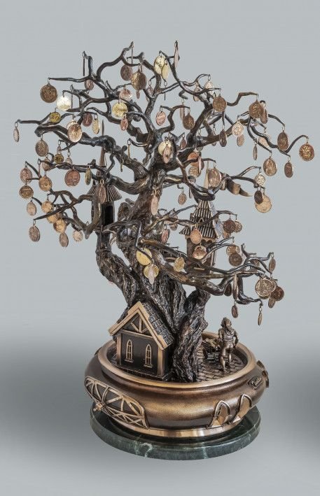 Скульптура «Грошове дерево», бронза. Скульптор Циділін Анатолій. Продана