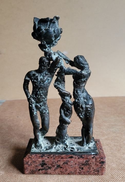 Скульптура « Адам і Єва», бронза, мармур. Скульптор Ткачівський Ігор. Купити скульптуру