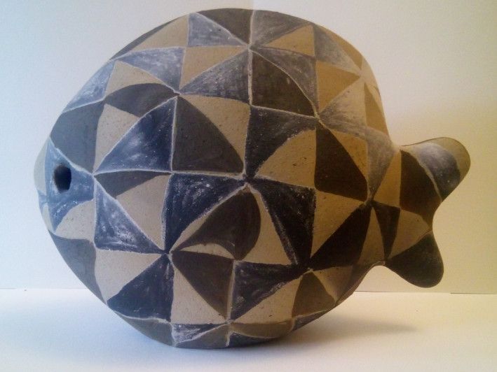 Скульптура «Рыбка 2», керамика. Скульптор Пелих Сергей. Купить скульптуру