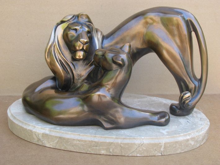 Sculpture «Kiss», bronze, stone. Скульптор Vasylchenko Andrii. Buy sculpture
