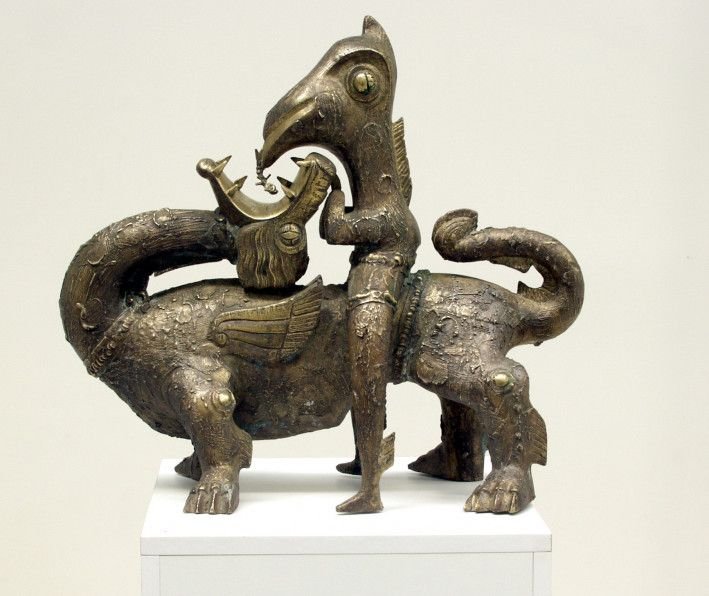 Sculpture «Wild Beast Feeding», bronze. Скульптор Betliiemska Liudmyla. Buy sculpture