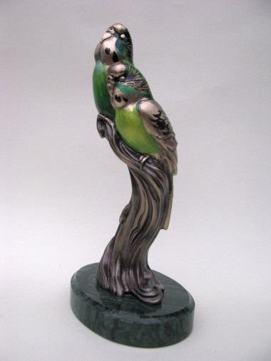 Sculpture «Parrots», bronze, stone. Скульптор Vasylchenko Andrii. Buy sculpture