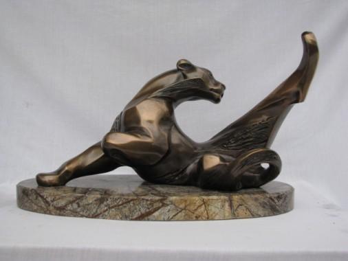 Sculpture «Panther», bronze, stone. Sculptor Vasylchenko Andrii. Buy sculpture